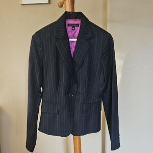 Banana Republic, Women's Pinstripe Blazer, Charcoal, Size 4